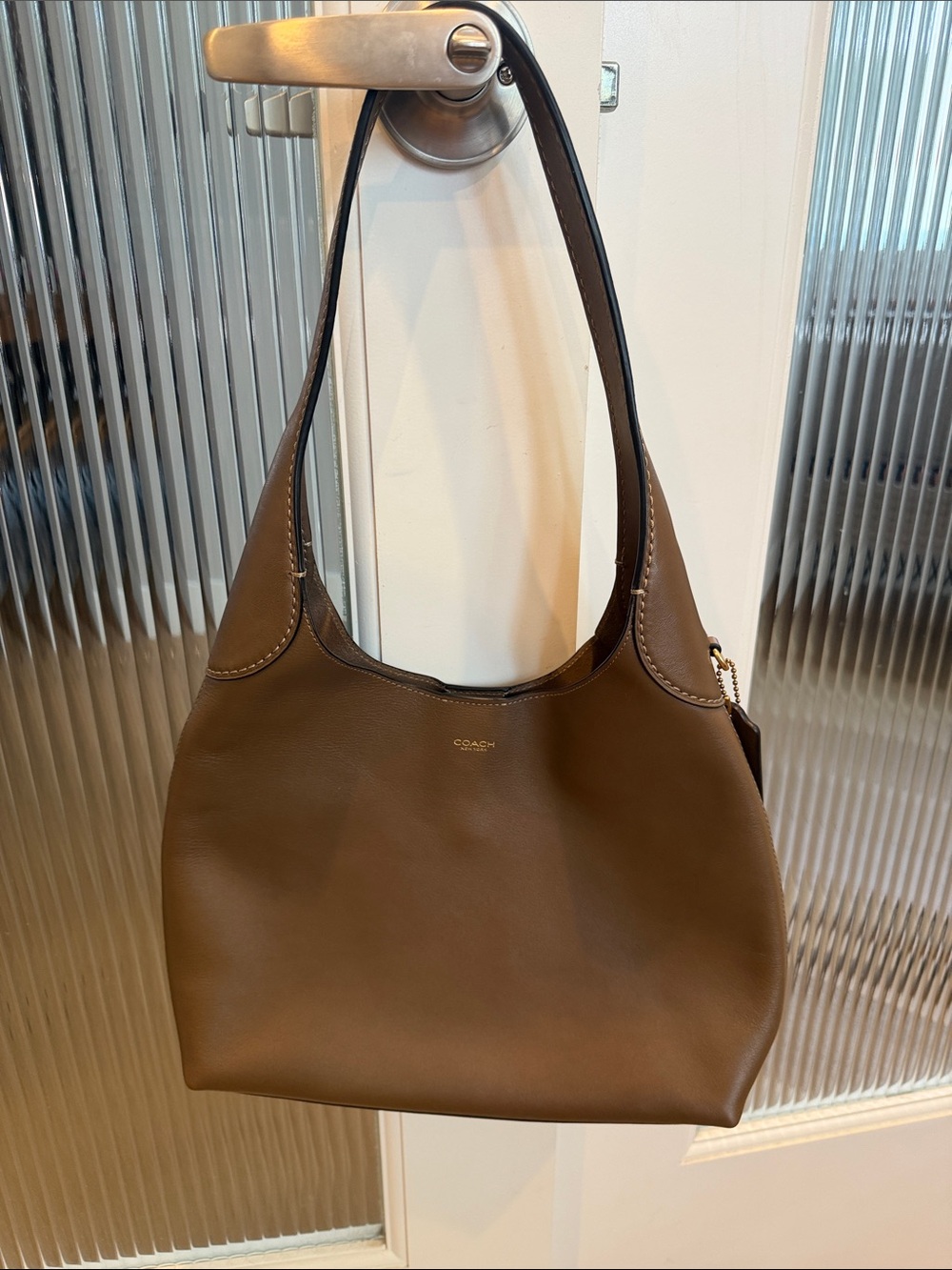 Authentic Coach Brown Leather Hobo Shoulder Bag - Brooklyn 28